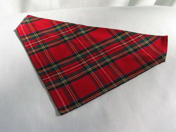 Royal Stewart Tartan Dog Bandana, Christmas Dog Kerchief, Royal Stewart Tartan Dog Bandana, Scottish Tartan Dog Bandana, Christmas Bandana