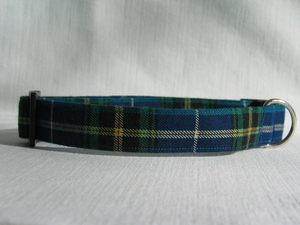 Blue Nova Scotia Tartan Dog Collar, Dog Collar for Nova Scotia Wedding, Blue Plaid Pet Collar Made in Canada, Blue Plaid Dog Collar Gift