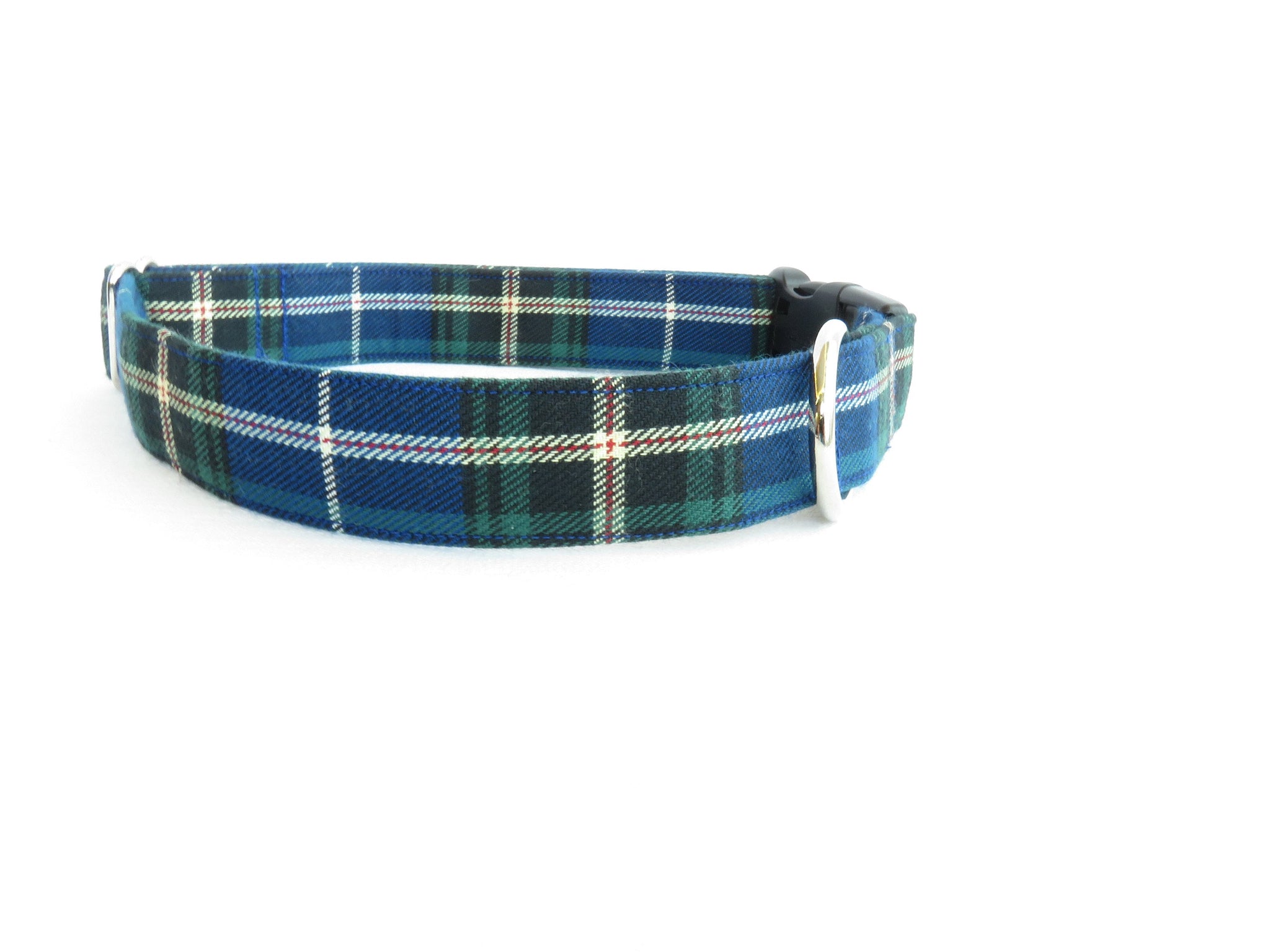 Blue Nova Scotia Tartan Dog Collar, Dog Collar for Nova Scotia Wedding, Blue Plaid Pet Collar Made in Canada, Blue Plaid Dog Collar Gift
