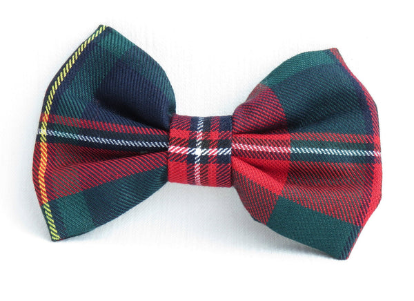 Quebec Tartan Dog Bow Tie, Matching Dog and Groom Bow Tie for Quebec Wedding, Plaid du Quebec Pet Collar Bow Tie, Pet Neckwear,