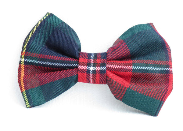 Quebec Tartan Dog Bow Tie, Matching Dog and Groom Bow Tie for Quebec Wedding, Plaid du Quebec Pet Collar Bow Tie, Pet Neckwear,