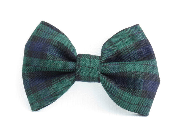 Black Watch Dog Bow Tie, Navy and Green Plaid Dog Bow Tie, Dad and Dog Matching Plaid Bow Ties, Pet Ring Bearer Bow Tie, Pet Sitter Gift