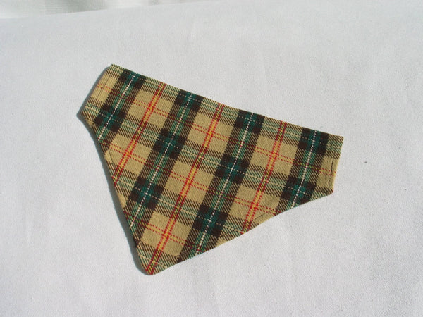 Tartan Dog Bow Tie To Slide on Collar, Saskatchewan Tartan Doggie Bow Tie, Yellow Plaid Pet Accessory, Matching Bow Tie for Dog and Dog Dad