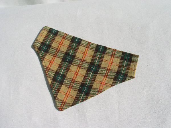 Dog Bow Tie To Slide on Collar, Spring Dog Bow, Saskatchewan Tartan Doggie Bow Tie For Pet Birthday Photos