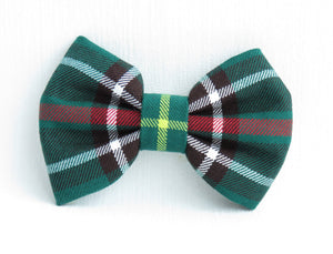 Newfoundland Tartan Dog Bow Tie, Green Plaid Dog Bow, Newfoundland Dog Accessory, Matching Dog and Groom Bow Tie for Newfoundland Wedding