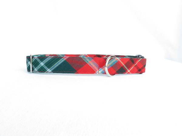 New Brunswick Tartan Dog Bow Tie, Red Green Plaid Dog Bow Christmas Gift, Holiday Dog Photo Bow Tie, Dog Collar Accessory, Dog Lover Gift