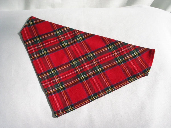 Royal Stewart Dog Bow Tie - Red Plaid Dog Bow - Tartan Dog Tie - Puppy Adoption Gift - Dog Christmas Photos Bow Tie - Dog Bling