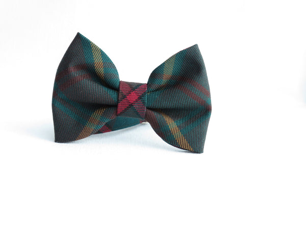 Ontario Tartan Dog Bow Tie, Green and Brown Plaid Dog Bow Tie, Dad and Dog Matching Plaid Bow Ties, Pet Ring Bearer Bow Tie, Pet Sitter Gift