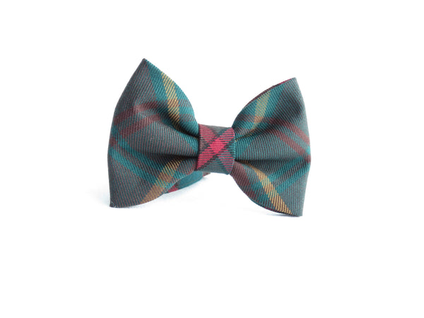 Ontario Tartan Dog Bow Tie, Green and Brown Plaid Dog Bow Tie, Dad and Dog Matching Plaid Bow Ties, Pet Ring Bearer Bow Tie, Pet Sitter Gift