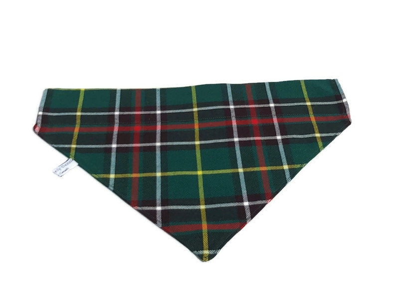 Newfoundland Tartan Dog Bandana, Newfoundland Dog Clothing, Newfoundland Tartan Dog Kerchief, Big Pet Kerchief, Canadian Dog Kerchief