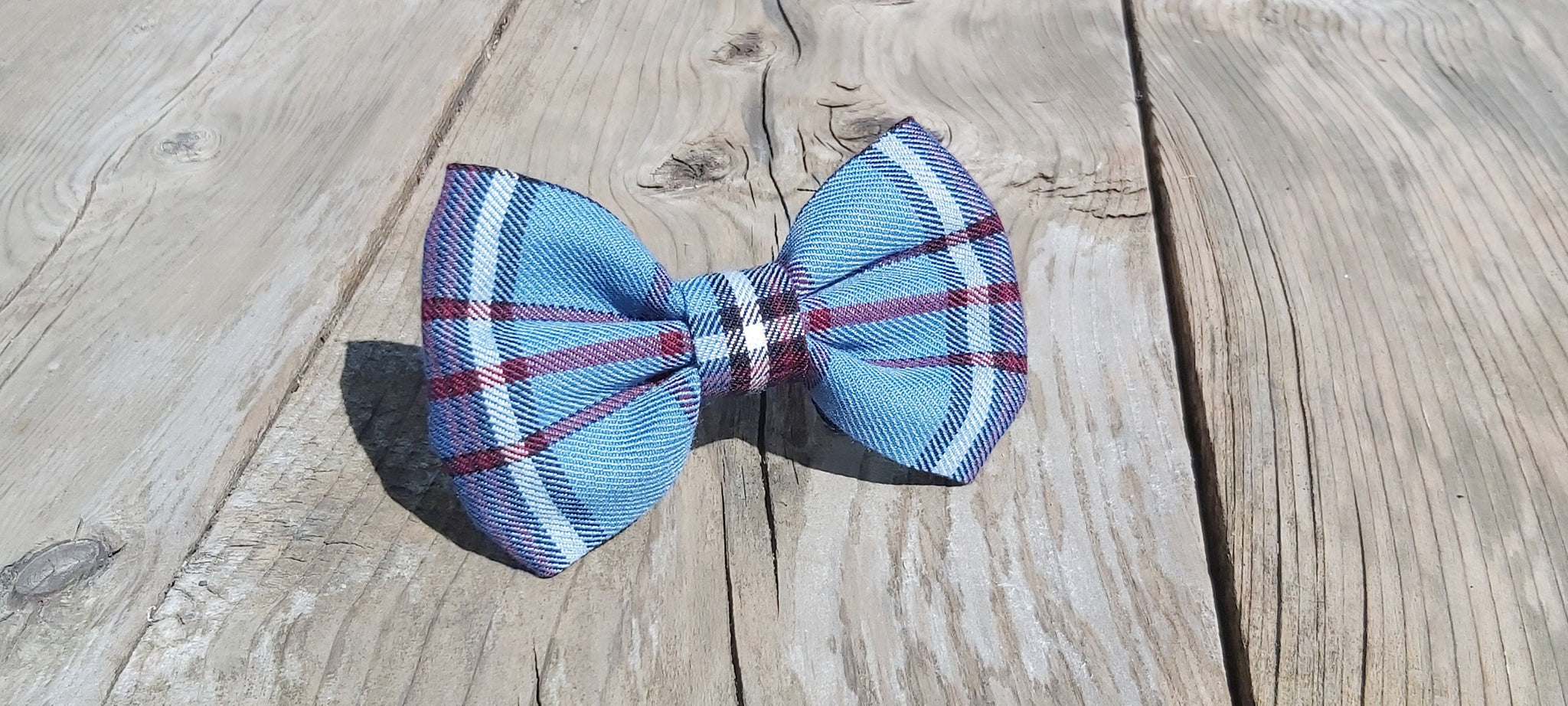 Plaid Dog Bow Tie - Blue Plaid Dog Bow - Royal Canadian Air Force Tartan Dog Bow Tie - RCAF Tartan Dog Tie - Plaid Pet Accessories Canadian