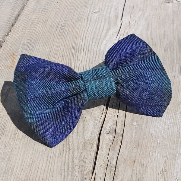 Black Watch Dog Bow Tie, Navy and Green Plaid Dog Bow Tie, Dad and Dog Matching Plaid Bow Ties, Pet Ring Bearer Bow Tie, Pet Sitter Gift