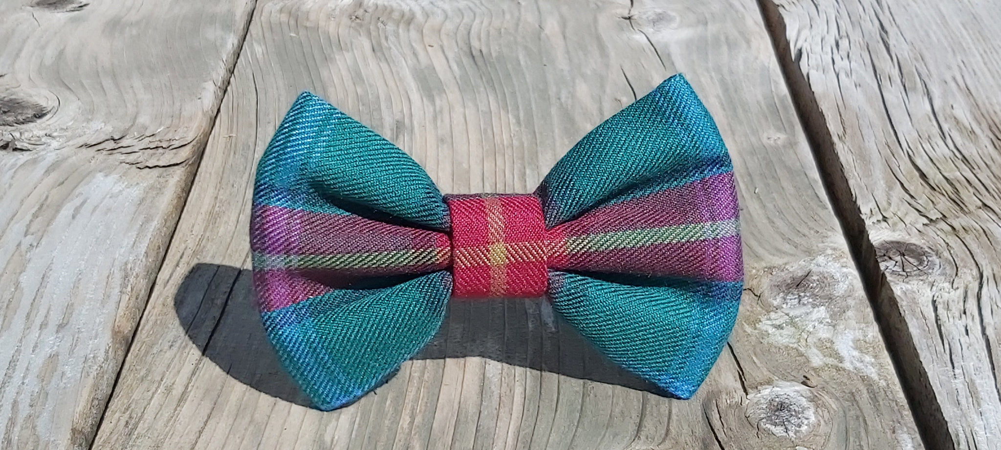 Dog Bow Tie, Manitoba Tartan Dog Bow, Manitoba Dog Accessory, Matching Dog and Groom Bow Tie for Manitoba Wedding