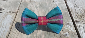 Dog Bow Tie, Manitoba Tartan Dog Bow, Manitoba Dog Accessory, Matching Dog and Groom Bow Tie for Manitoba Wedding