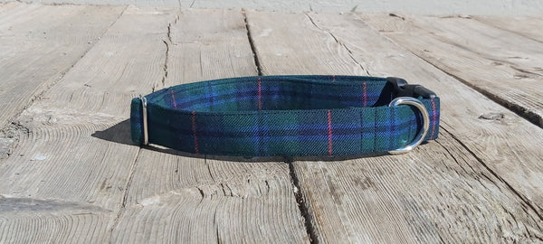 Armstrong Tartan Dog Collar, Armstrong Wedding Dog Ring Bearer Collar, Green Plaid Dog Collar Gift, Armstrong Family Reunion Dog Mom Gift