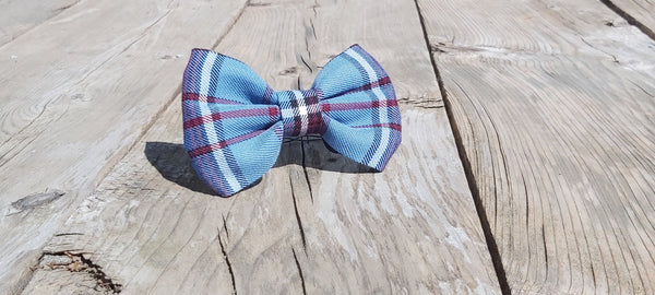 Plaid Dog Bow Tie - Blue Plaid Dog Bow - Royal Canadian Air Force Tartan Dog Bow Tie - RCAF Tartan Dog Tie - Plaid Pet Accessories Canadian