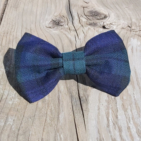 Black Watch Dog Bow Tie, Navy and Green Plaid Dog Bow Tie, Dad and Dog Matching Plaid Bow Ties, Pet Ring Bearer Bow Tie, Pet Sitter Gift