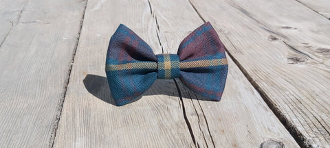 Ontario Tartan Dog Bow Tie, Green and Brown Plaid Dog Bow Tie, Dad and Dog Matching Plaid Bow Ties, Pet Ring Bearer Bow Tie, Pet Sitter Gift