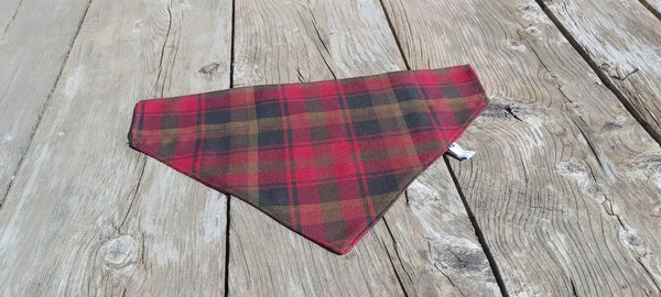 Dog Bow Tie, Maple Leaf Tartan Dog Bow Tie, Canadian Dog Bow To Slide on Collar, Dog Show Bow Tie Gift For Pets