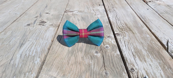 Dog Bow Tie, Manitoba Tartan Dog Bow, Manitoba Dog Accessory, Matching Dog and Groom Bow Tie for Manitoba Wedding