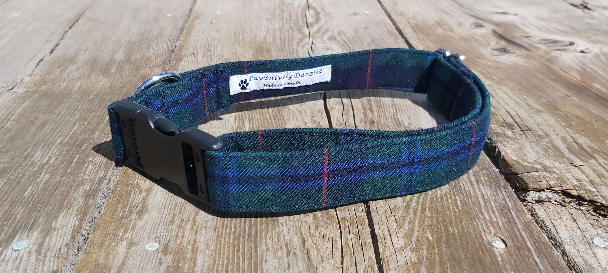 Armstrong Tartan Dog Collar, Armstrong Wedding Dog Ring Bearer Collar, Green Plaid Dog Collar Gift, Armstrong Family Reunion Dog Mom Gift