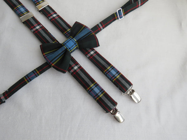 Bretelles et noeud papillon tartan du Labrador