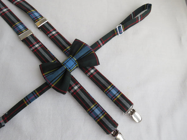 Bretelles et noeud papillon tartan du Labrador