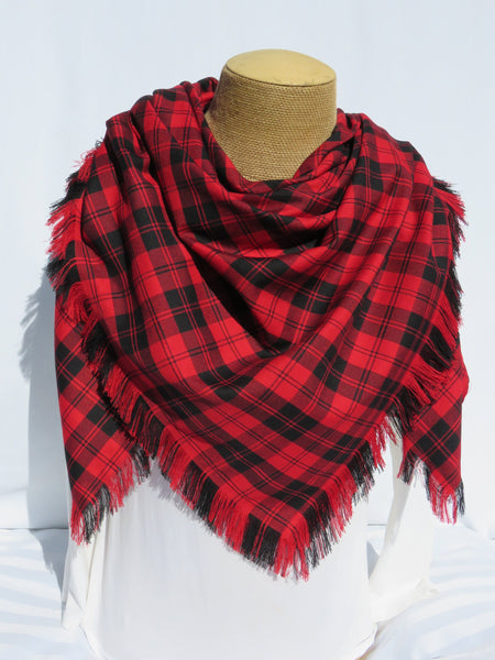 Erskine Red Blanket Scarf