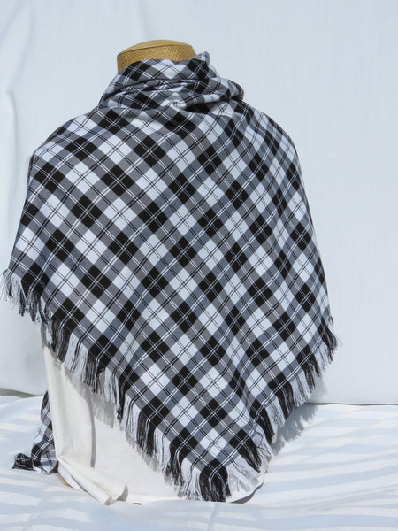 Erskine Tartan Blanc Couverture Écharpe