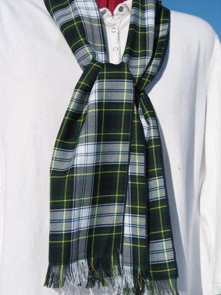 Dress Gordon Tartan Scarf in Navy and Green Plaid