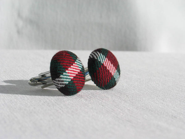 Boutons de manchette en tartan de Terre-Neuve