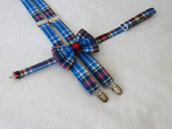 Oromocto Tartan Suspenders and Bow Tie Set