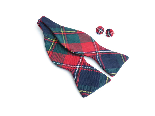 Plaid du Quebec Freestyle Bow Tie