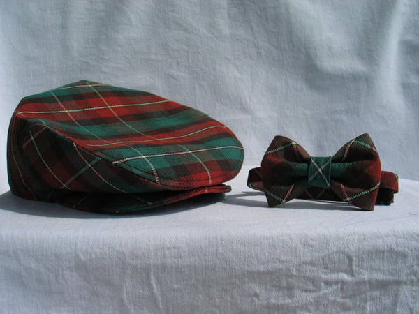 Prince Edward Island Tartan Flat Cap Bow Tie Suspenders-Taylors Tartans