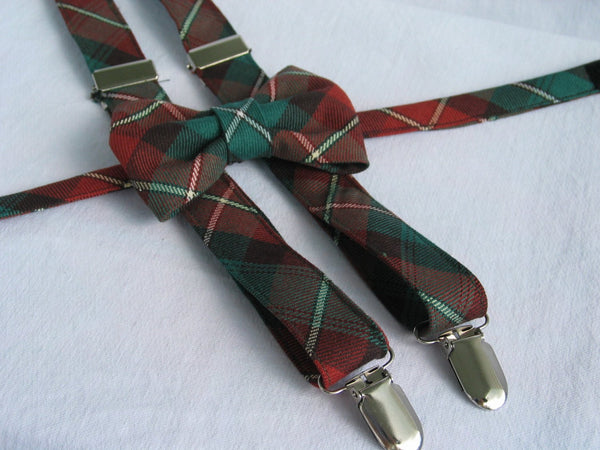 Prince Edward Island Tartan Flat Cap Bow Tie Suspenders