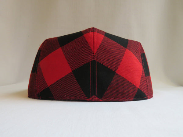 Red and Black Buffalo Check Flat Cap