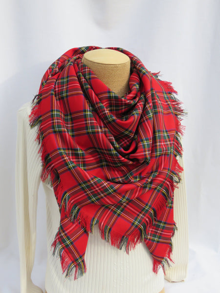 Couverture tartan Royal Stewart Foulard