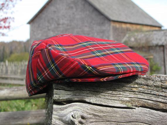 Royal Stewart Tartan Flat Cap, Bow Tie and Suspenders-Taylors Tartans