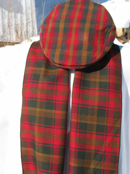 Boutons de manchette en tartan canadien à feuille d'érable