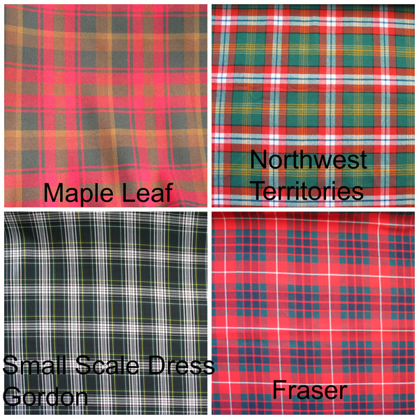 Échantillons de tissu tartan