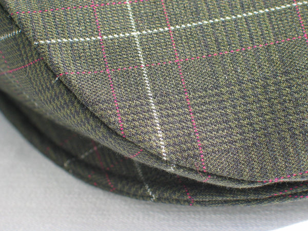 Deep Green Plaid Newsboy Flat Cap